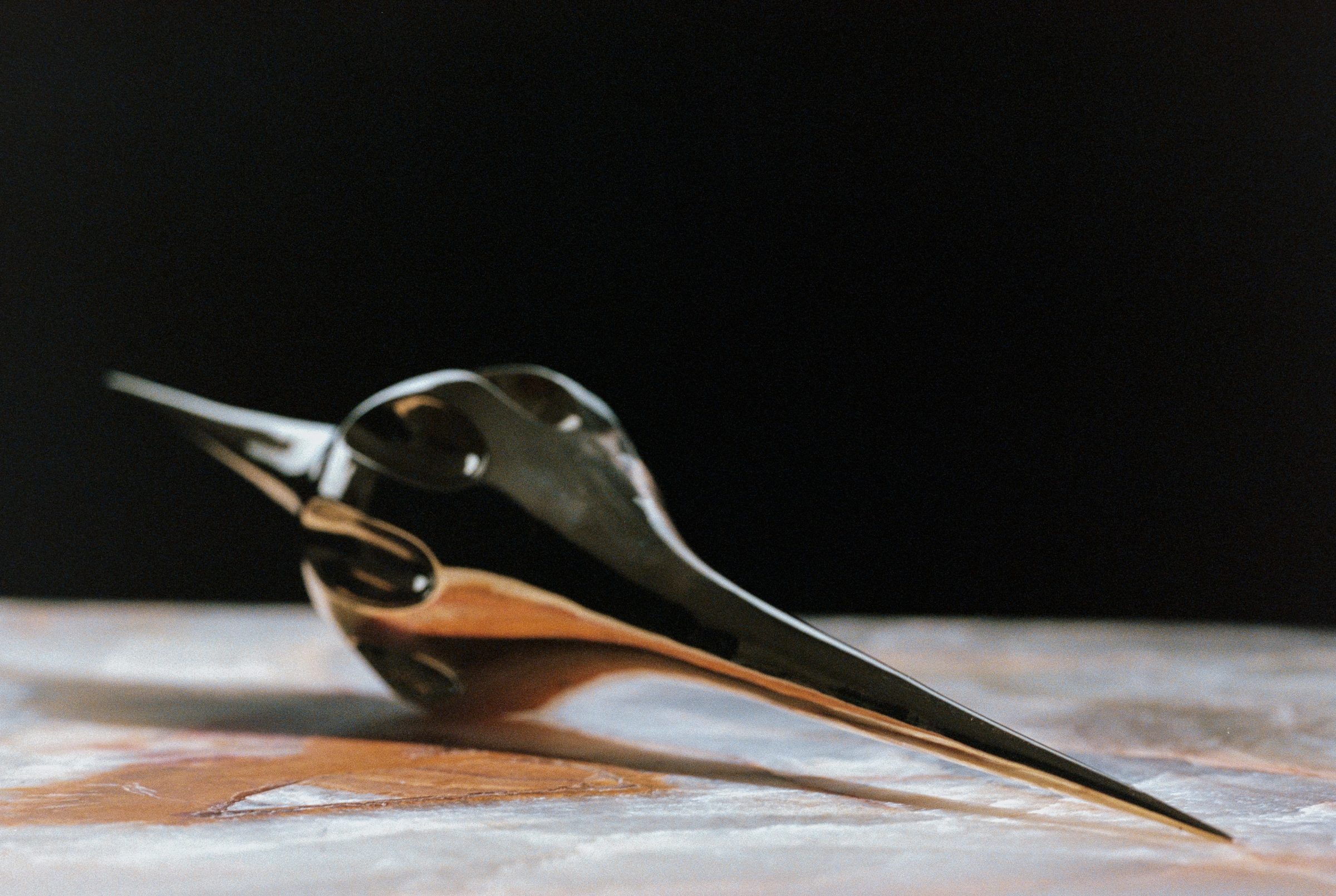 Harmonic Oscillator III, art by Pilar Zeta, polished bronze, 2026. Photo: Alberto Pinto Mora