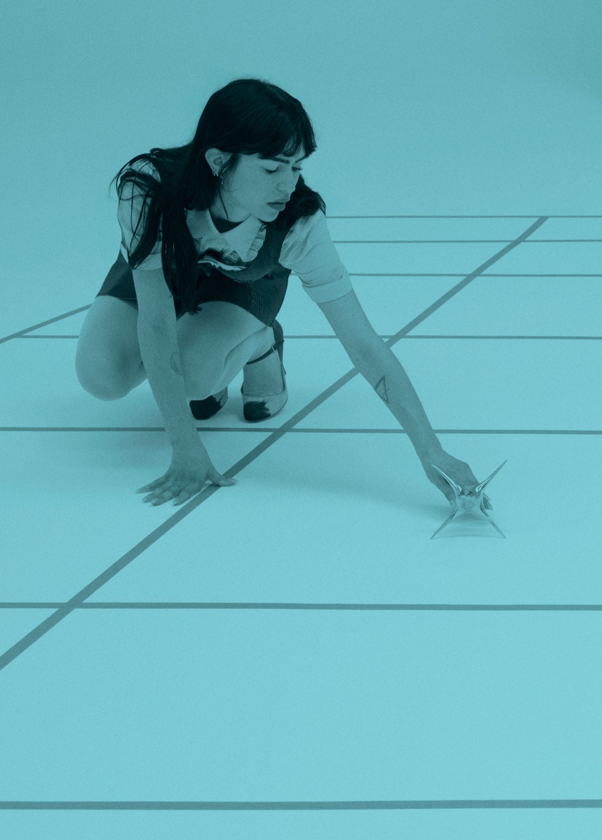 Pilar Zeta with Harmonic Oscillators, art by Pilar Zeta, for the L'Officiel Ibiza art cover, 2026. Photo: Txema Yeste