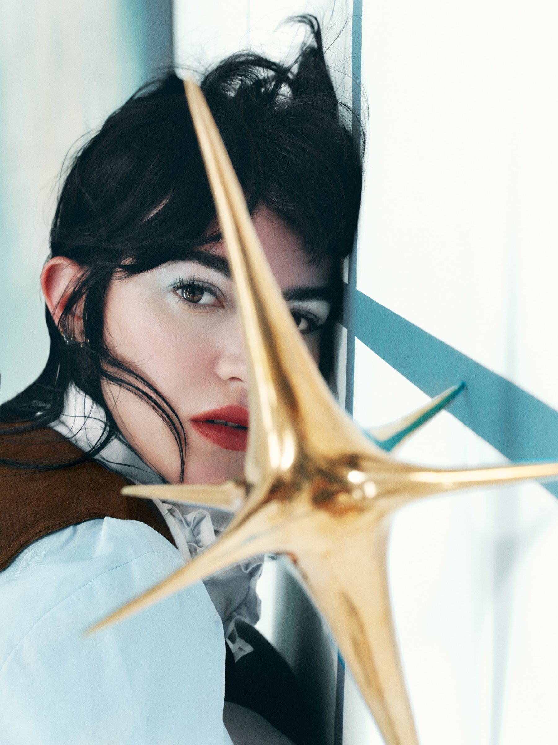 Pilar Zeta with Harmonic Oscillators, art by Pilar Zeta, for the L'Officiel Ibiza art cover, 2026. Photo: Txema Yeste